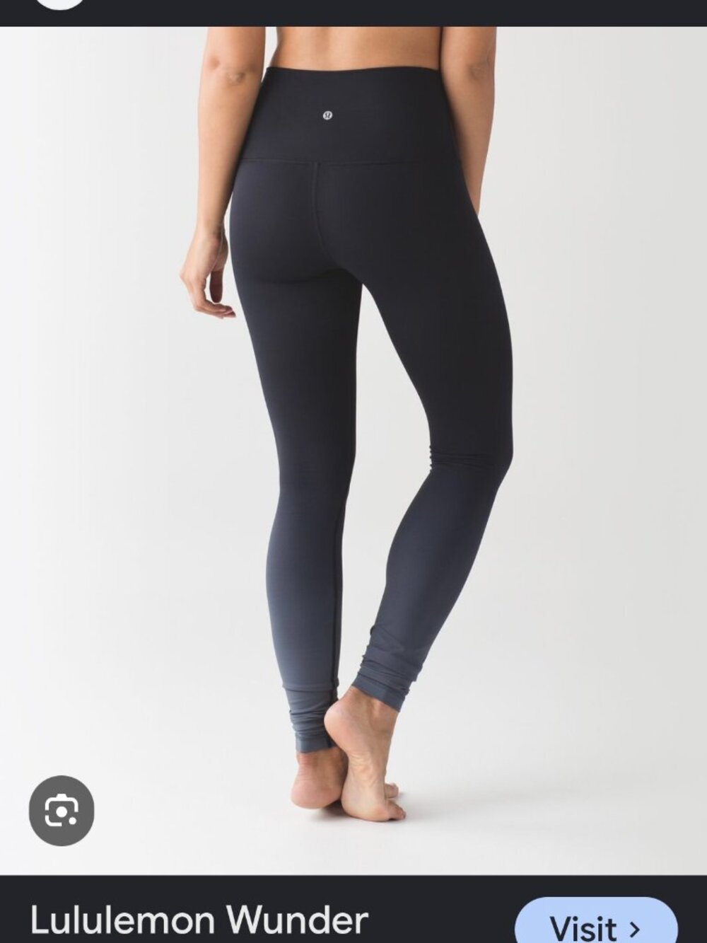 Lululemon Wunder Under HiRise TIght, Size 6, Ombre Navy,Gray
